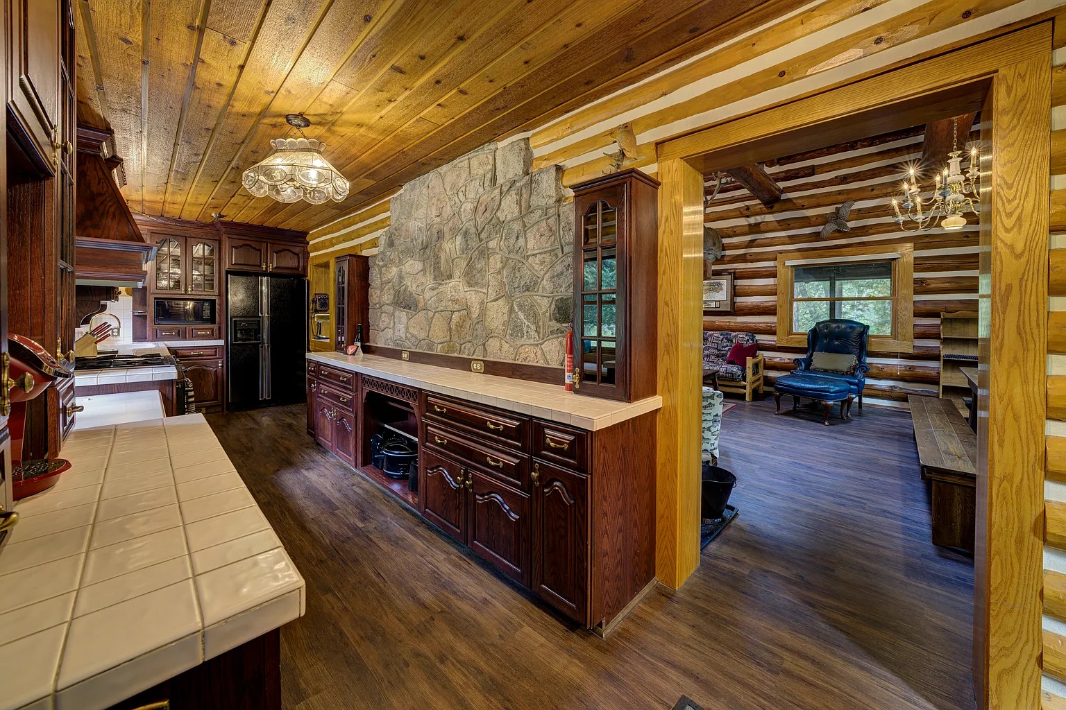 Riverfront lodge on the Boardman River in Williamsburg Michigan