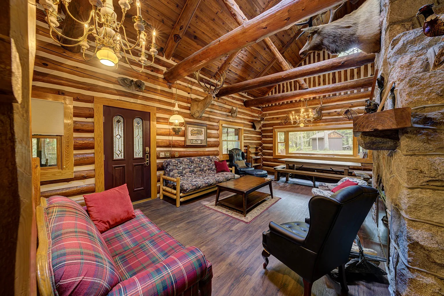 Riverfront lodge on the Boardman River in Williamsburg Michigan