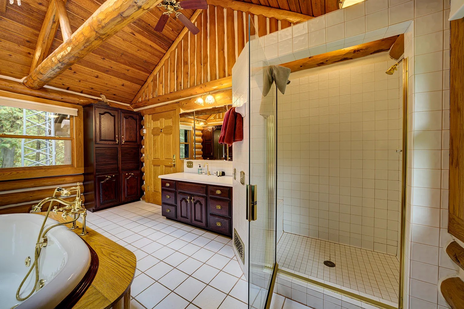 Riverfront lodge on the Boardman River in Williamsburg Michigan