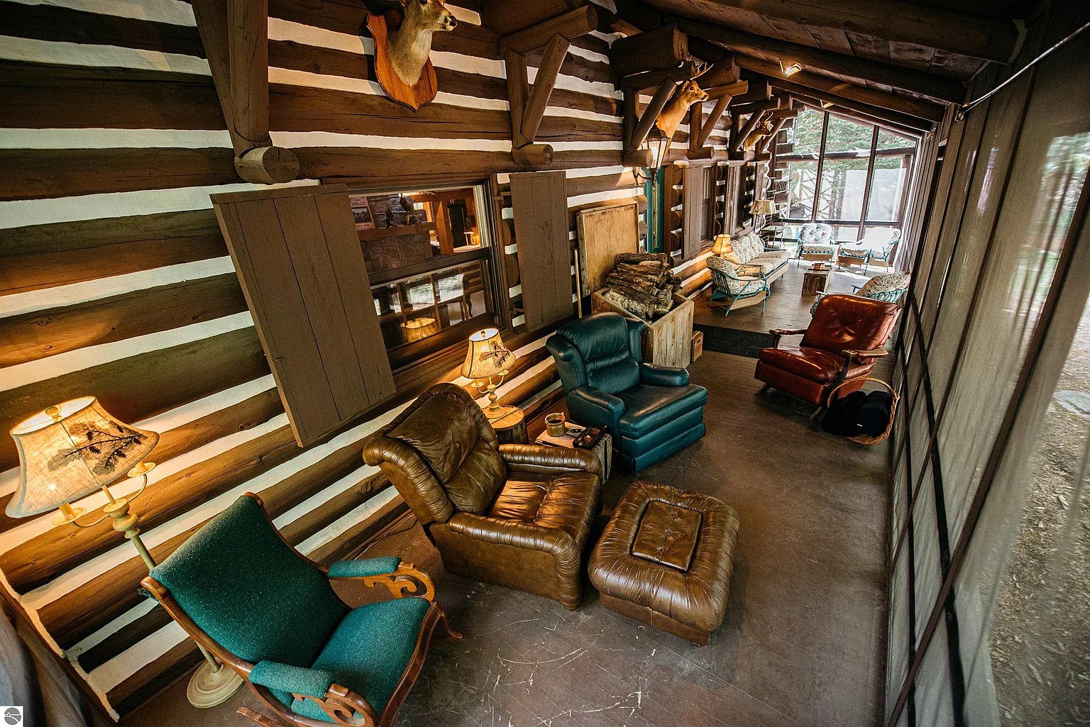 Riverfront lodge on the Boardman River in Williamsburg Michigan