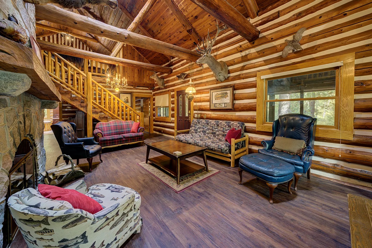 Riverfront lodge on the Boardman River in Williamsburg Michigan